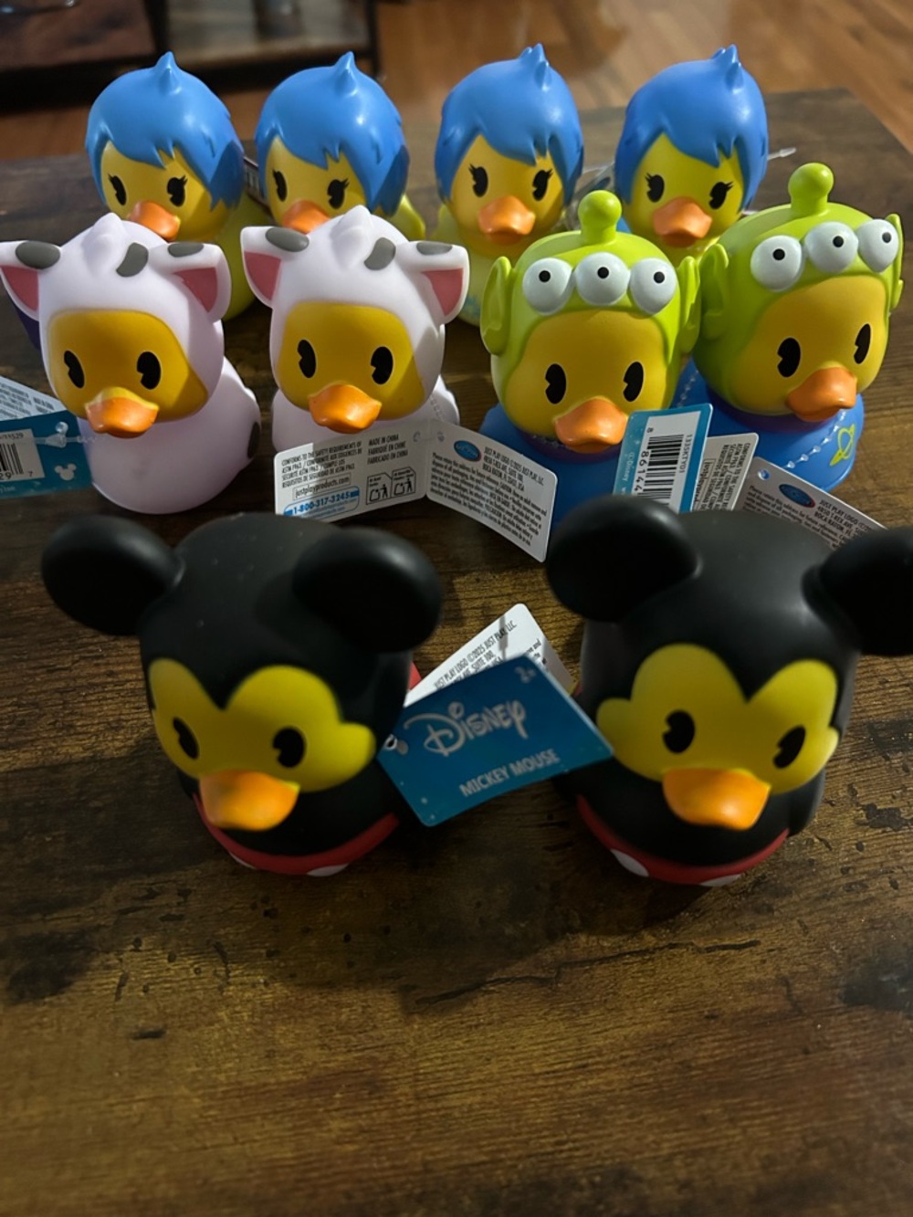 *NEW* Lot of 9 RUBBER DUCKS Mickey Disney Moana Toy Story Inside Out 2